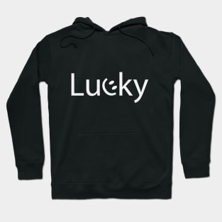 Lucky feeling lucky artistic typography design Hoodie